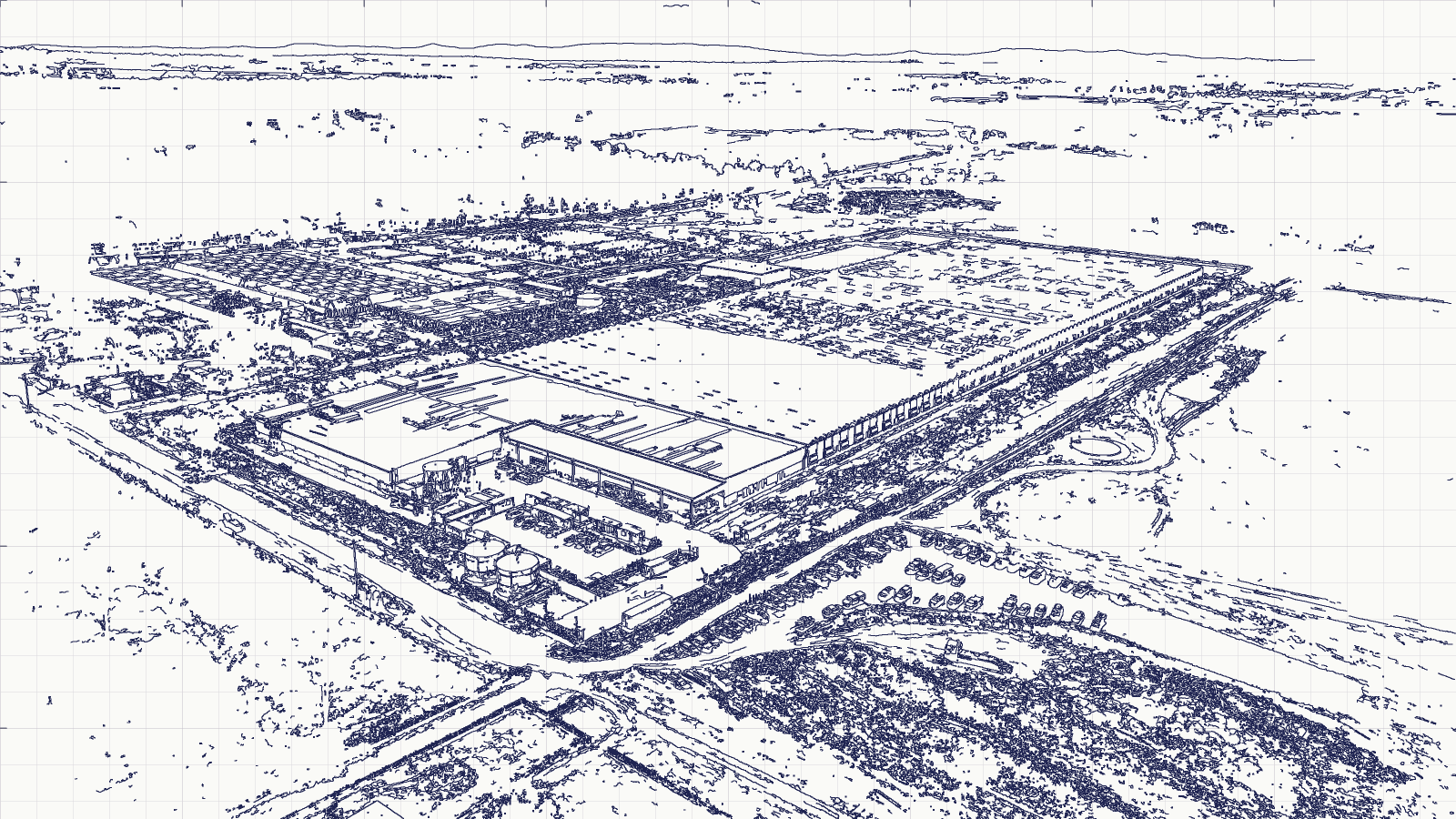 Architectural plan-view drawing of a Carora Group purpose-built medicinal cannabis production facility.